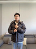 Teenie Weenie Men小熊男裝輕量零壓防潑水撞色可拆卸帽厚款羽絨服 黑色 M 曬單實拍圖