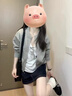 唐菓蜜新款連衣裙女2025秋冬女裝韓系時(shí)尚減齡小個(gè)子氣質(zhì)純欲風(fēng)套裝裙子 灰色開(kāi)衫+內搭+裙子 M 曬單實(shí)拍圖