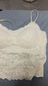 浪莎（LangSha）2025新款夏季薄款法式蕾絲吊帶背心女帶胸墊性感洋氣美背裹胸抹胸 白色 均碼 80/125斤32/36罩杯 曬單實(shí)拍圖
