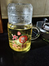 CORONATION高硼硅耐熱玻璃水壺辦公室?guī)О咽直N花一人飲家用大容量一壺一杯 【大吉大利款】加厚高硼硅+杯刷 曬單實(shí)拍圖