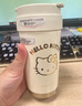 杯具熊（BEDDYBEAR）雙飲保溫杯女士陶瓷覆層內(nèi)膽吸管咖啡水杯車載杯子禮物500mlKitty 曬單實(shí)拍圖