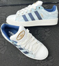 阿迪達斯 （adidas）三葉草 男女鞋 CAMPUS 00s 休閑鞋 JS2487 漢玉白/制服藍 40 曬單實(shí)拍圖