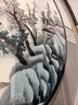 奈維斯汀新中式玄關(guān)裝飾畫(huà)圓形山水畫(huà)刺繡掛畫(huà)蘇繡客廳書(shū)房走廊過(guò)道墻壁畫(huà) 直徑80cm 實(shí)木立體框 懸浮刺繡工藝+蟬翼紗 曬單實(shí)拍圖