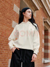 森馬（Semir）森柔棉|梅花系列衛(wèi)衣女寬松插肩袖秋連帽繡花套頭衫101524116006 曬單實(shí)拍圖