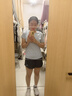 安踏速干套裝丨運動(dòng)短袖短褲兩件套女夏季冰絲跑步吸濕透氣羽毛球服 曬單實(shí)拍圖