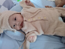婧麒（JOYNCLEON）寶寶毛茸茸連體睡衣兒童秋裝毛絨小熊衣服超萌嬰兒搞笑家居服秋冬 駝色 【A類無骨 升級柔軟】 80cm 曬單實拍圖