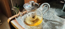 金鑲玉 玻璃茶壺泡茶壺花茶壺涼水壺耐熱防爆過濾內(nèi)膽帶蓋 雨潤壺600ml 曬單實拍圖