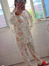 9I9月子服帶胸墊純棉春秋季產(chǎn)后孕產(chǎn)婦喂奶哺乳睡衣家居服套裝長袖夏 100%純棉 帶胸墊 便捷哺乳 暖橙 L（推薦110-130斤） 曬單實拍圖