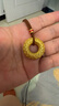 蒂蔻足金999錢(qián)幣黃金吊墜男女款花絲古法金平安扣項鏈生日禮物 金重11g（多退少補） 曬單實(shí)拍圖