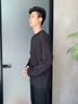 Calvin KleinJeans25秋季新款男士休閑通勤ck刺繡純棉圓領(lǐng)打底衫長袖上衣T恤 UB1-太空黑 M 曬單實拍圖