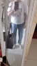 100%純棉裝中老年短袖t恤女寬松大碼女裝半袖體桖衫洋氣減齡上衣 78下印白色【銀杏葉-上下】 3XL 曬單實(shí)拍圖