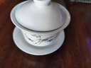 豹霖可懸停大號蓋碗羊脂玉三才蓋子茶碗茶具單個(gè)高檔白瓷手抓泡茶壺 180ML-懸停蓋碗-羊脂玉-富竹 曬單實(shí)拍圖