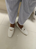 百麗通勤海鷗樂(lè )福鞋女25新真皮方頭氣質(zhì)單鞋B2593AQ5 米白 37 曬單實(shí)拍圖
