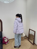 波司登25新款羽絨服女短款寬松休閑通勤連帽冬季舒適保暖外套B250245202 風(fēng)鈴淡紫6453 S 160/84A 體重約100-110斤 曬單實(shí)拍圖
