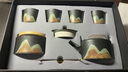 蘇氏陶瓷（SUSHI CERAMICS）手繪彩畫(huà)茶具提梁茶壺配精美干泡茶盤(pán)小茶葉罐7件功夫茶具套裝 曬單實(shí)拍圖