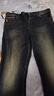 杰克·瓊斯（JACK&JONES）男裝秋季款男士貓須水洗錐型logo皮標單側零錢(qián)袋百搭牛仔長(cháng)褲 深牛仔藍A14 深牛仔藍A14 34 180 W34/L32 曬單實(shí)拍圖