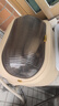 品喻（PINYU）特大號 碗筷收納盒碗柜瀝水碗架帶蓋碗筷餐具收納盒碗碟架 奶咖色 曬單實(shí)拍圖