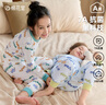 棉花堂【抗菌糯糯棉】男女童純棉圓領(lǐng)家居服套裝秋季中大童色秋衣內衣 白底小象 130 cm 曬單實(shí)拍圖
