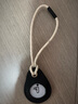LVZHUYE適用airtag保護套真皮掛繩創(chuàng  )意皮套蘋(píng)果airtags寵物兒童防丟定位防丟保護殼 airtag套【瘋馬皮】黑色 曬單實(shí)拍圖