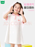 迷你木木屋兒童連衣裙夏季女孩翻領(lǐng)裙子女童校園風(fēng)polo裙 粉粉小熊  140  曬單實(shí)拍圖