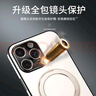IM-CHEN【360°旋轉(zhuǎn)支架magsafe磁吸】適用蘋果16promax手機殼 iphone保護套 防摔磨砂硅膠星光漸變款-金 曬單實拍圖