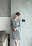 安之伴【巨柔軟】吊帶睡裙女帶胸墊春夏優(yōu)可絲開衫修身顯瘦兩件套后媽裙 深花灰 S 曬單實(shí)拍圖