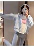 JRET正肩秋季流行開衫衛(wèi)衣外套女2025新款穿搭獨(dú)特初秋天小個(gè)子短款薄 灰綠色【春秋款:版】 S 曬單實(shí)拍圖