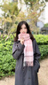 恒源祥圍巾女高檔格子2025年秋冬季加厚保暖氣質(zhì)時(shí)尚圍脖可愛(ài)披肩送女友 楊妃色[100%綿羊毛 禮盒裝] 180cm*30cm(含流蘇) 曬單實(shí)拍圖