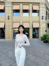 森馬（Semir）森柔|針織衫女冬鵝蛋領(lǐng)純色緊身上衣2025新款顯瘦百搭羊毛衫 咖花灰01122 M 曬單實(shí)拍圖