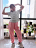 班納班納女童褲子春秋款兒童2025秋季新款衛(wèi)褲女大童秋裝運(yùn)動(dòng)褲童裝 N太空旅行K黑+拉拉布K粉 140 曬單實(shí)拍圖
