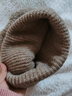 蒙口比鄰正品 針織帽子加厚保暖防風(fēng)護(hù)耳大頭圍包頭毛線帽生日禮物 卡其色 M （56-58cm） 曬單實(shí)拍圖