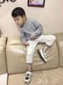 G.DUCKKIDS小黃鴨兒童羊毛衫男童女童毛衣中大童半高領(lǐng)套頭針織衫寶寶打底衫 單股-半高淺灰色 100 尺碼2~3歲【 90-100cm】 適合 曬單實(shí)拍圖