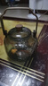 全度（Quandu)提梁蒸煮一體茶壺黑茶白茶壺耐高溫明火加厚玻璃茶壺 銀杏葉祥云提梁壺煙灰色 1000ml 曬單實(shí)拍圖