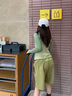 GUUKA TECH山系戶(hù)外長(cháng)袖t恤男士打底衫2025新情侶裝防曬衣服運動(dòng)透氣速干衣 淺綠色 M 曬單實(shí)拍圖