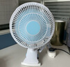 水月明插電款小型夾式電風(fēng)扇強(qiáng)力大學(xué)生宿舍床頭壁掛式辦公臺式小風(fēng)扇臺扇靜低音家用桌面夾扇辦公室  藍(lán)色塑料網(wǎng)（自帶1.3米線） 可立可掛可夾多功能搖頭風(fēng)扇 曬單實(shí)拍圖