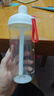 樂扣樂扣（LOCK&LOCK）夏天塑料水杯奶茶杯Tritan帶吸管戶外便攜提手男女杯子700mL紅色 曬單實拍圖