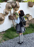 班喜迪女童連衣裙秋裝2025新款洋氣兒童背心裙套裝春秋學(xué)院風(fēng)寶寶公主裙 灰色 90 曬單實(shí)拍圖