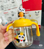 貝親兒童牛奶杯1-3歲寶寶喝水喝奶PPSU直飲奶瓶雙吸管水杯 綠色330mL 曬單實(shí)拍圖