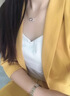 520項鏈女925銀鎖骨鏈我愛(ài)你跳動(dòng)的心情人節禮物送女友老婆 520項鏈玫瑰金色 925銀 曬單實(shí)拍圖