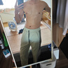 NASAWASSUP條紋冰絲褲子男款夏季薄款速干拖地褲直筒青少年寬松闊腿休閑褲男 綠色K365-CQS XL 【建議110-130斤】 曬單實(shí)拍圖