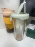 Glasslock玻璃杯進口帶蓋大容量男女夏季高顏值冷萃杯吸管刻度杯綠色450ml  曬單實拍圖
