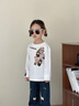 千丫丫可愛(ài)純棉白色女童長(cháng)袖t恤2025新款秋季男童衣服寬松大碼兒童上衣 白色-集合labubu 140 cm 兒童尺碼推薦【54-68斤】 曬單實(shí)拍圖