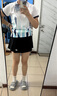 YONEX尤尼克斯羽毛球服跑步健身運動(dòng)短袖短裙套裝女2103925BCR白色L 曬單實(shí)拍圖
