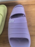 回力拖鞋女浴室防滑一字拖厚底eva沙灘涼鞋SDJ-0396 紫色 38-39 曬單實(shí)拍圖