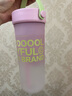 GOOM春夏新款水杯直飲吸管兩用杯子大容量高顏值花茶杯600ml青櫻粉 曬單實(shí)拍圖