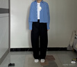 優(yōu)衣庫女裝/男女同款牛津紡箱型襯衫/襯衣合作款25秋冬新款479974 479974/64湖藍色 XL /165/92A 曬單實拍圖