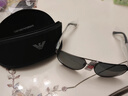 阿瑪尼（Emporio Armani）【易烊千璽同款】阿瑪尼太陽鏡駕駛墨鏡偏光開車飛行員鏡EA2099D【明星同款】偏光300381銀框灰片61 曬單實拍圖