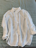 百圖betu女裝夏季新款襯衫翻領(lǐng)后背開(kāi)衩綁帶設計襯衫外套2503T64 米白 XS 曬單實(shí)拍圖