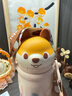babycare兒童保溫杯小松鼠嬰兒寶寶學(xué)飲杯不銹鋼吸管水杯壺學(xué)生上學(xué)450ml 曬單實(shí)拍圖