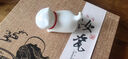 蘇氏陶瓷（SUSHI CERAMICS）羊脂玉瓷茶具配件茶寵致白小貓咪 曬單實(shí)拍圖